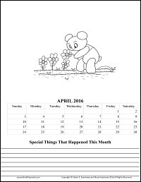 CALENDAR APRIL SAMPLE